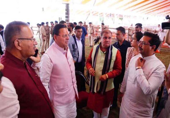 मुख्यमंत्री धामी ने स्थलीय निरीक्षण कर विभिन्न व्यवस्थाओं का लिया विस्तृत जायजा