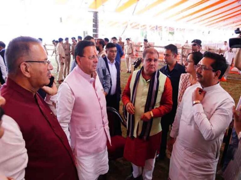 मुख्यमंत्री धामी ने स्थलीय निरीक्षण कर विभिन्न व्यवस्थाओं का लिया विस्तृत जायजा