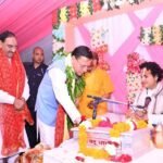 मुख्यमंत्री पुष्कर सिंह धामी नगाण गांव में आयोजित श्रीमद्भागवत कथा में हुए सम्मिलित