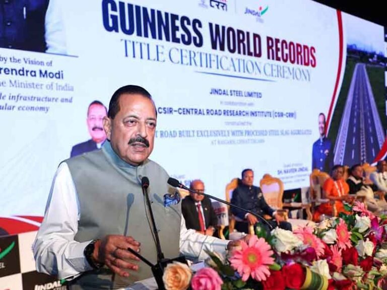 स्टील स्लैग की सड़कें निर्माण लागत में 40 प्रतिशत तक की कटौती कर सकती हैं और चार गुना अधिक मजबूती प्रदान कर सकती हैं: डॉ. जितेंद्र सिंह